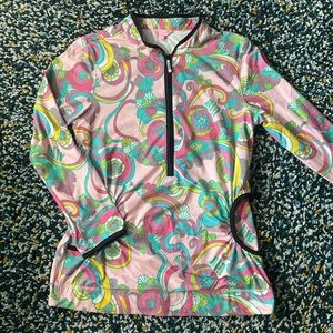 Lilly Pulitzer Athletic Multicolored Zip-up Sweatshirt